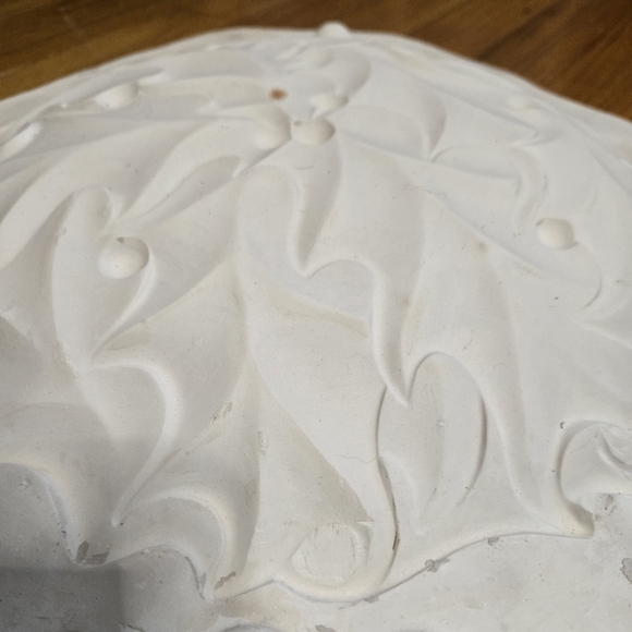 Slip Cast Plaster Mold Atlantic Holly Poinsetta 11.5" Serving Plate - Picture 5 of 7
